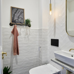 75 Beautiful Transitional Bathroom With Terrazzo Countertops Pictures Ideas May 2021 Houzz