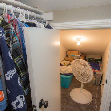 AFTER - closet in vaulted ceiling space