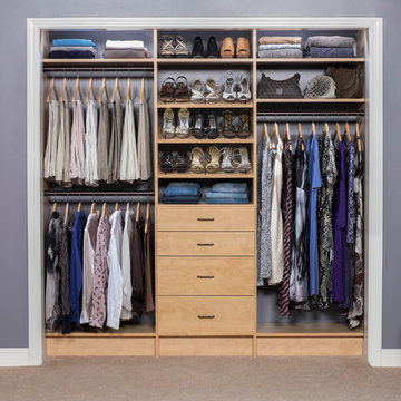 After Custom Closet Makeover in Secret Finish