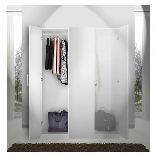Alta Narrow Wardrobe Closet - Left Opening Door - Contemporary ...
