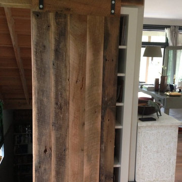 Another reclaimed lumber sliding door