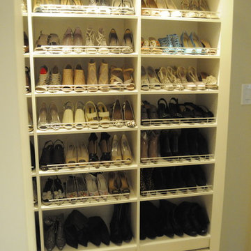 Antique color walk in closet