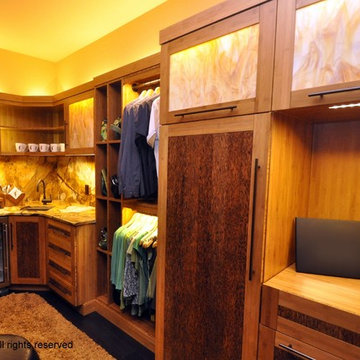 Bamboo and Coconut Palm with Stained Glass Closet