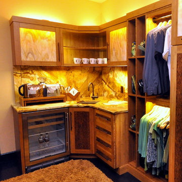 Bamboo and Coconut Palm with Stained Glass Closet