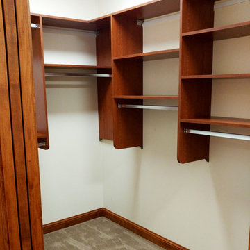 Beautiful Custom Walk-In Cognac Closet