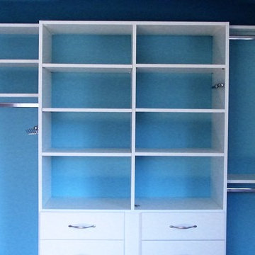 Blue Paint to Accent a Reach-in Closet