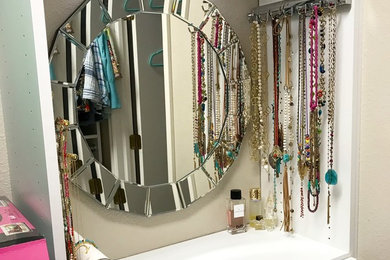 Built-in Closet Vanity and Jewelry Organizer