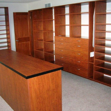 Cherry Finish Walk-In Closet System by Closets For Life