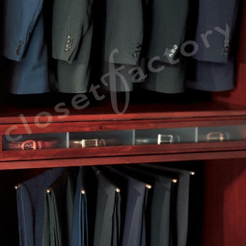 Closet Factory Man's Pant rack and belt/tie drawer