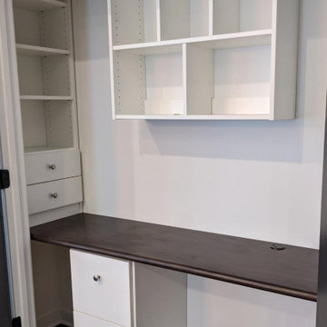 Compact Closet Converted to Desk Nook