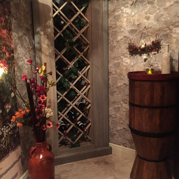 Convert a walk-in closet and utility room into a wine cellar