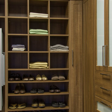 Copa Cabana Built-In Closet with Frosted Glass Inserts