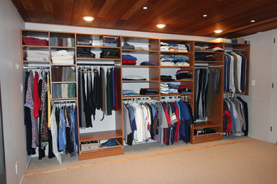 Inspiration for a modern closet remodel in Edmonton