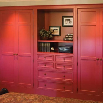 Custom Built In Closet-Red