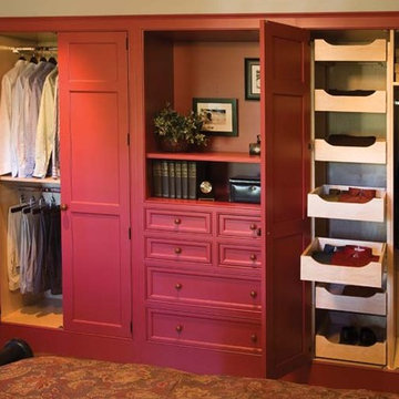 Custom Built In Closet-Red