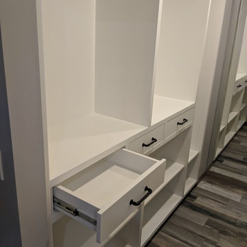 Custom built walk in closet and bathroom upgrade