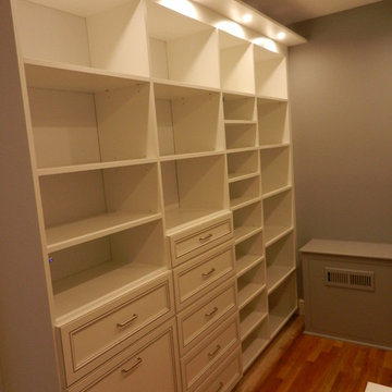 Custom His and Hers Walk-in Closets in Weston, CT