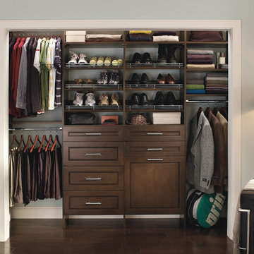 Custom Reach-In Closet Organizers: Chocolate Pear