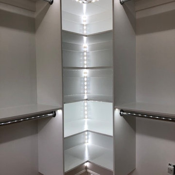 Custom Shoe and Boot Storage - LED Lighting - Master Closet