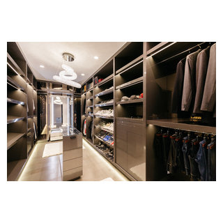 Custom Walk in Closet with Watch Display - Wardrobe - Los Angeles - by ...