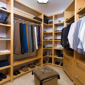 Custom Woodwork Office and Closet