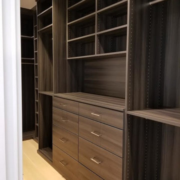 Dark Wood Custom Closet