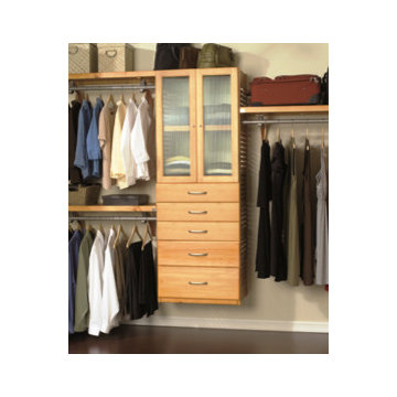 Deluxe Closet Line in Honey Maple