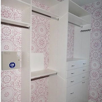 Funky Wallpaper Backing for a Beach Closet
