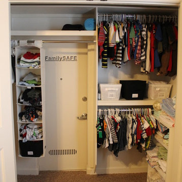Guest Closet with Built-in Shelter