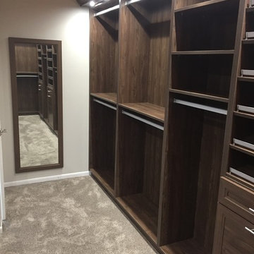 Hanging and Shelving for Walk-in Closet
