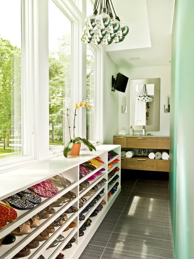 Contemporary Closet by Mark Hickman Homes