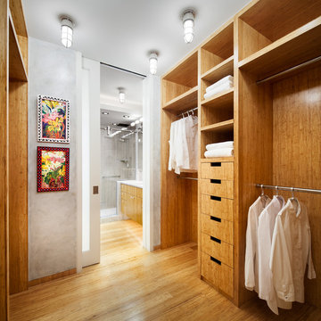 Intimate (170sf) Accessible Master-Bathroom/Dressing Area for an Artist