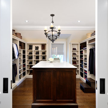 Jane Lockhart Interior Design, Craftsman Style Walk-in Closet, "Hers"