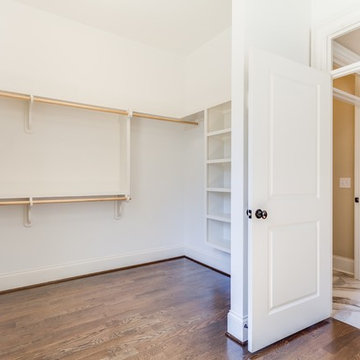 Large walk-in closet connects to master bath