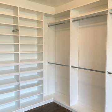 Large Walk-in Closet, Custom cabinets and dressers