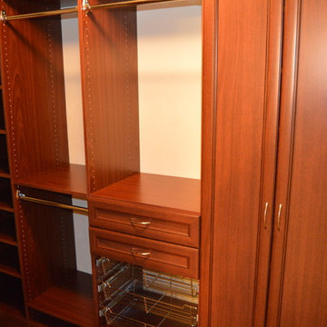 Mahogany closet "His & Hers" (before and after)