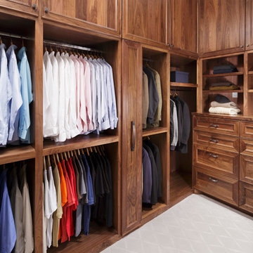 Master Bathroom with His and Hers Closets