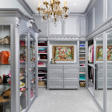 Master Bathroom with His and Hers Closets