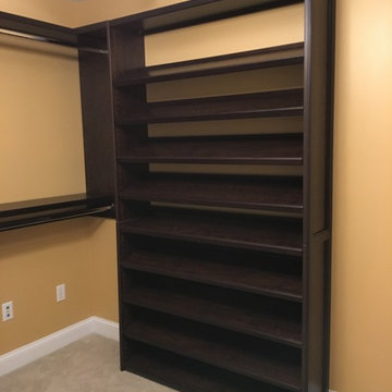 Master bedroom closet from spare room