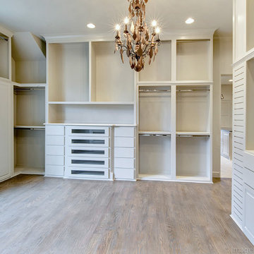 Master Closet with Built-ins and Bench