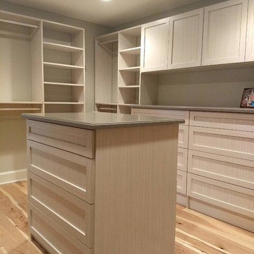 Master Walk In Closet with Island and Double Hutch