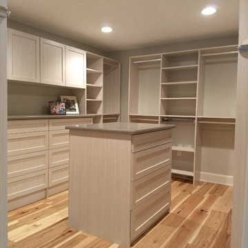 Master Walk In Closet with Island and Double Hutch