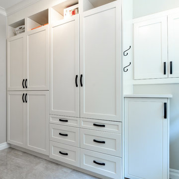 Modern closet with shaker style cabinets Vancouver