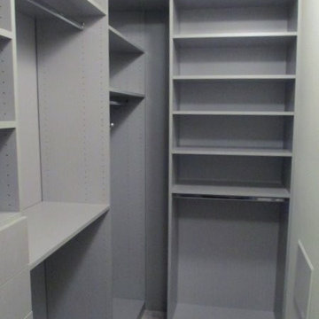 Modern Gray Walk-in Closet