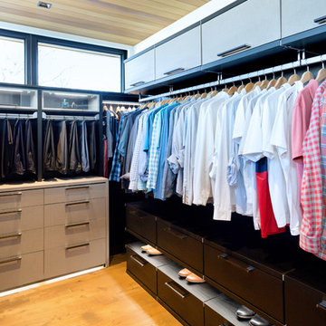Modern His and Hers Master Closet