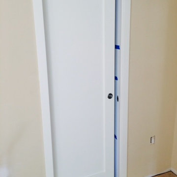 Modern Pocket Door in Matte White Finish