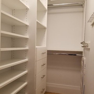 Narrow Walk-in Closet