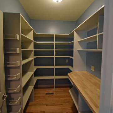 New pantry, built in a former impractical hallway, creates very practical and sp