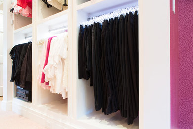 Organized Hanging Clothes in Master Closet