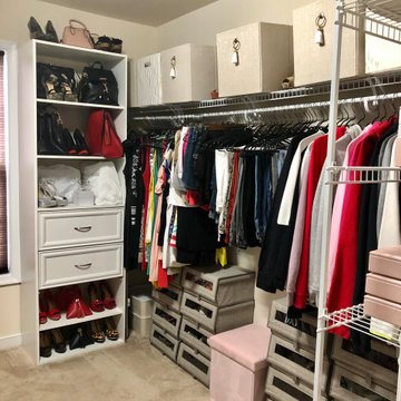 Organized Hers Master Closet